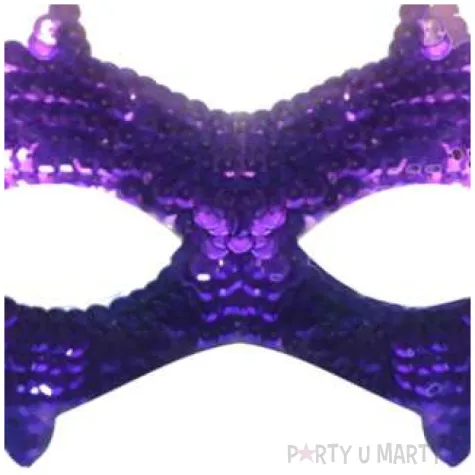 maska fioletowy zorro cekinowa arpex