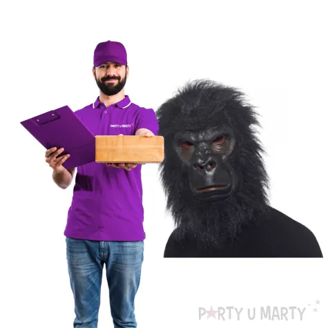 maska goryl z wlosami lateksowa smiffys