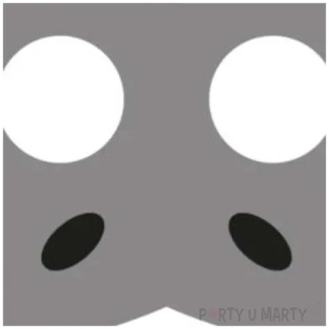 maska hipopotam filcowa partypal