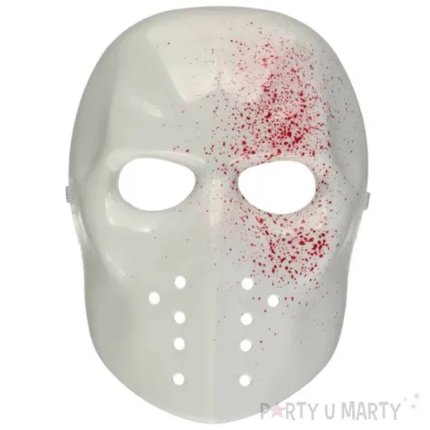 maska hokejowa jason krwawa bialy amscan