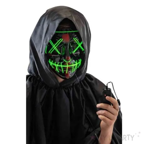 maska horror face swiecaca plastikowa carnival toys