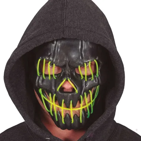 maska horror face swiecacy usmiech czarny guirca