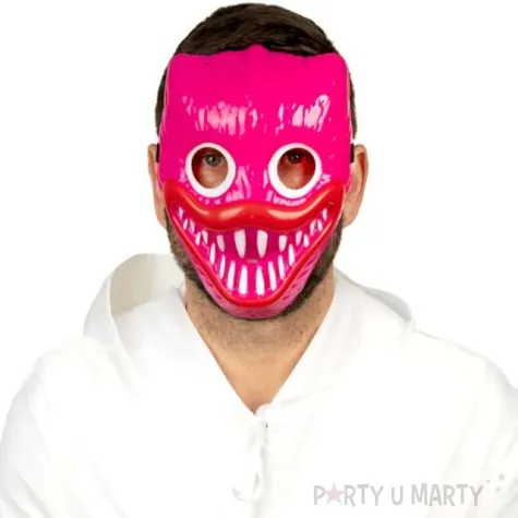 maska huggy wuggy rozowy plastikowa partypal