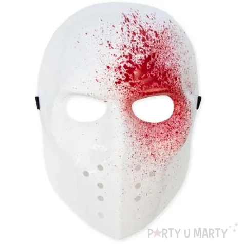 maska jason z krwia piatek 13 biala partypal
