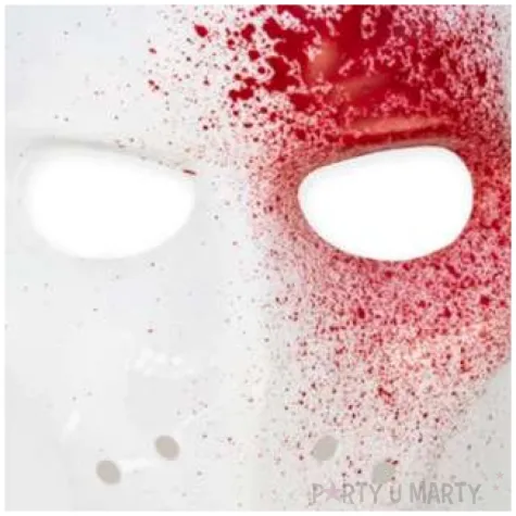 maska jason z krwia piatek 13 biala partypal