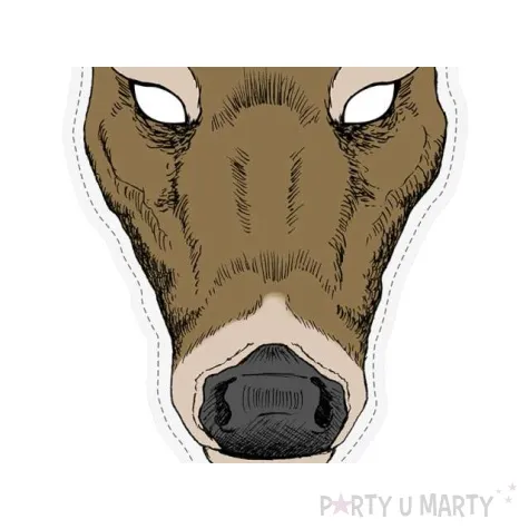 maska jelen papierowa partydeco