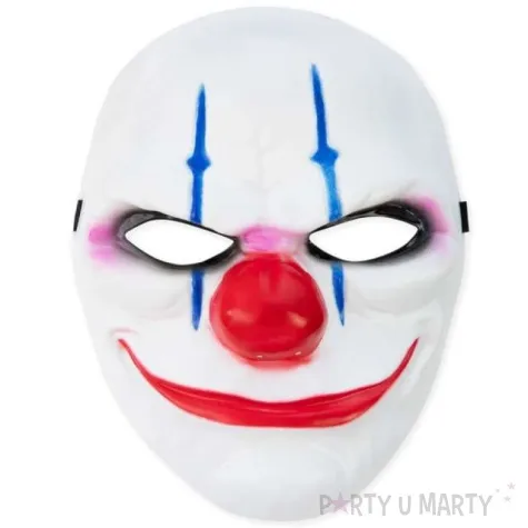 maska joker halloween biala partypal