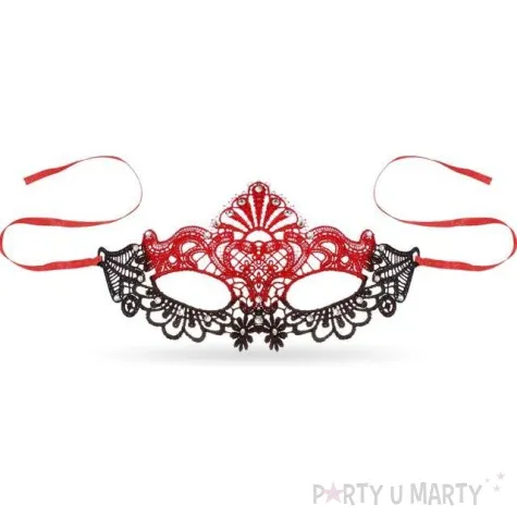 maska karnawalowa azurowa dama flamenco czerwony godan