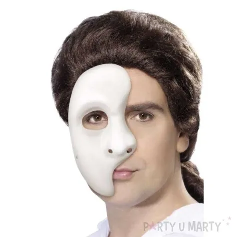 maska karnawalowa biala phantom