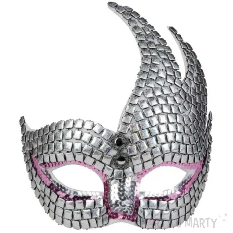 maska karnawalowa brillanti srebrna boland