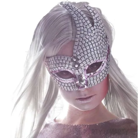 maska karnawalowa brillanti srebrna boland