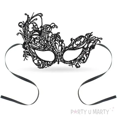 maska karnawalowa classic czarna azurowa godan