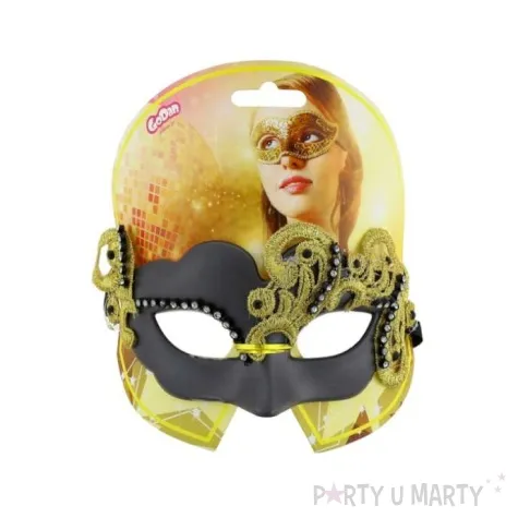 maska karnawalowa czarna matowa midnight