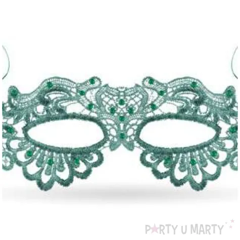 maska karnawalowa dama azurowa zielony godan
