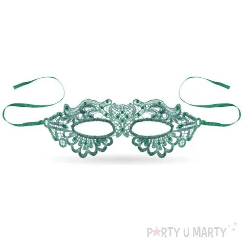 maska karnawalowa dama azurowa zielony godan
