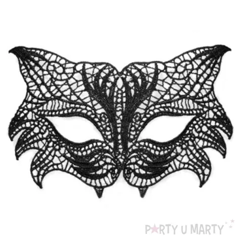 maska karnawalowa kot czarna azurowa