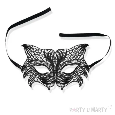 maska karnawalowa kot czarna azurowa