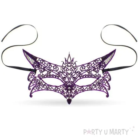 maska karnawalowa lis fioletowa azurowa godan