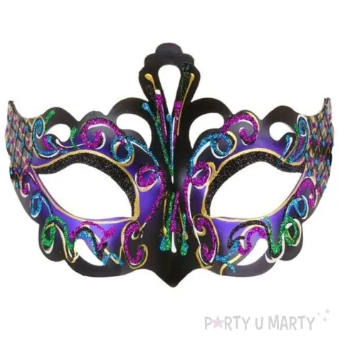 maska karnawalowa magiczna fioletowa
