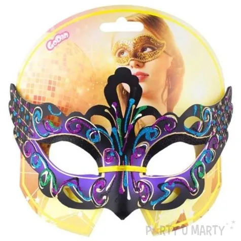 maska karnawalowa magiczna fioletowa