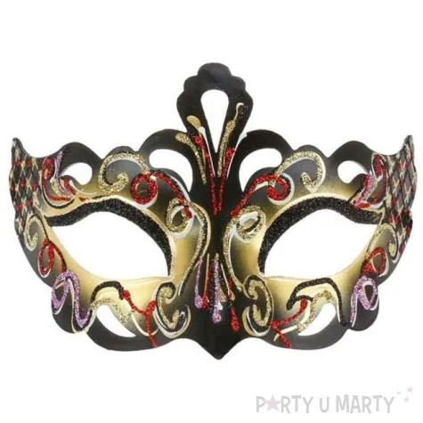 maska karnawalowa magiczna zlota