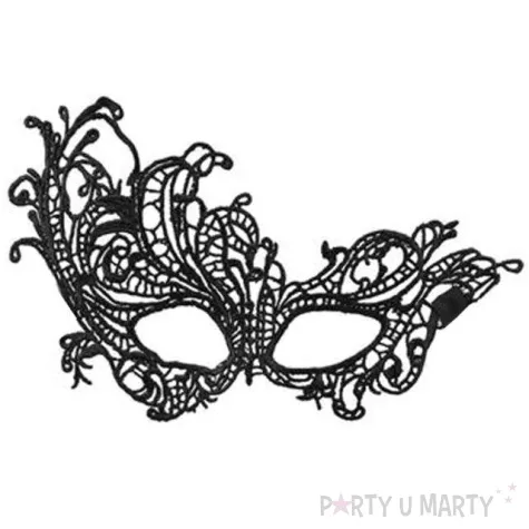 maska karnawalowa masquerade czarna azurowa boland