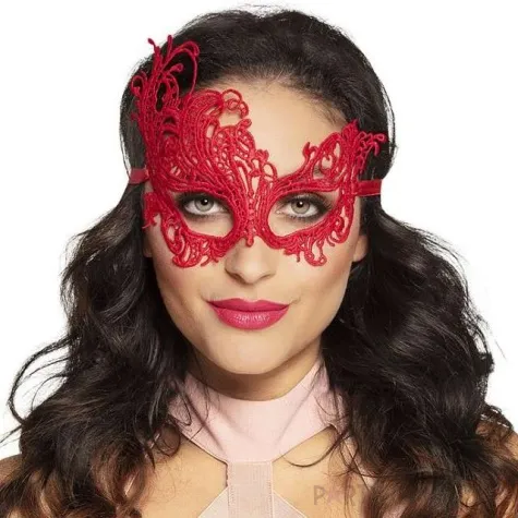 maska karnawalowa masquerade czerwona azurowa boland