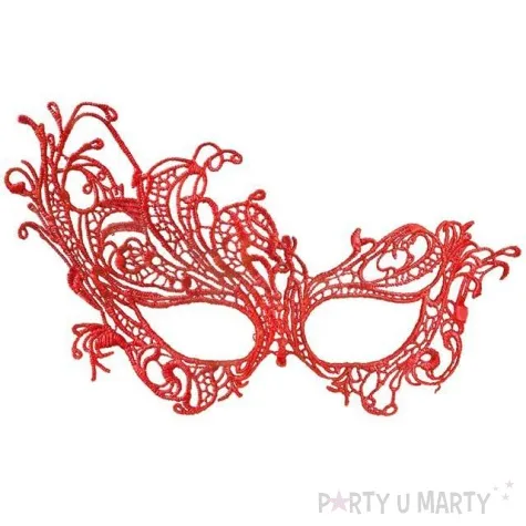 maska karnawalowa masquerade czerwona azurowa boland