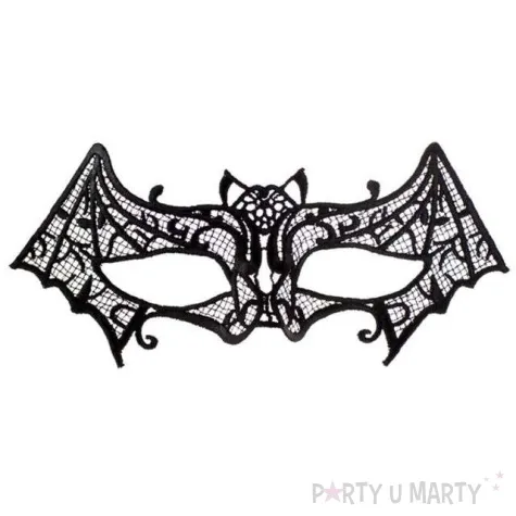 maska karnawalowa nietoperz czarna azurowa