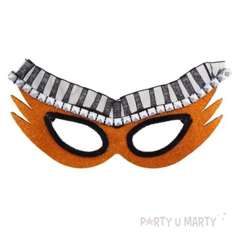 maska karnawalowa pomaranczowa kosmiczna
