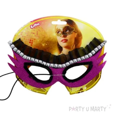 maska karnawalowa rozowa kosmiczna