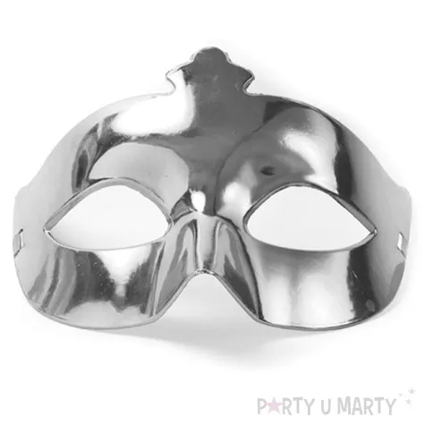 maska karnawalowa srebrna