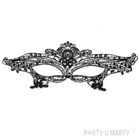 maska karnawalowa stylowa czarna azurowa