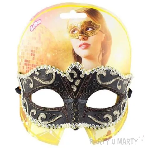 maska karnawalowa wenecja czarna