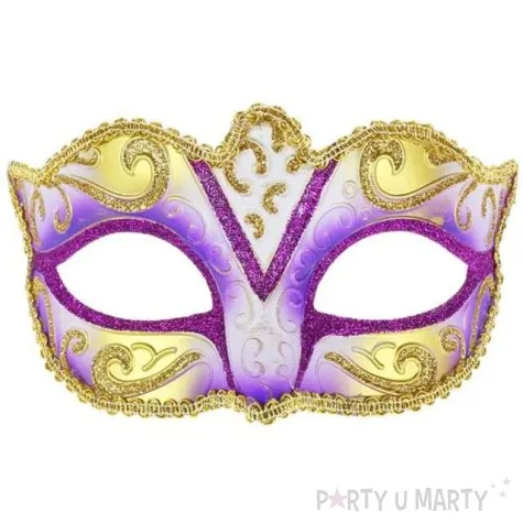 maska karnawalowa wenecja fioletowa