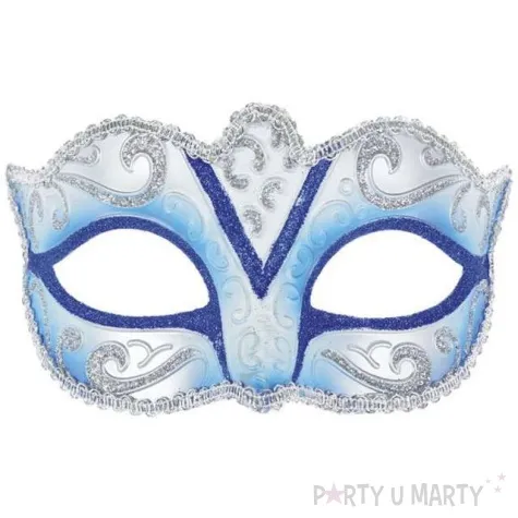 maska karnawalowa wenecja niebieska