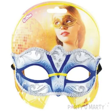 maska karnawalowa wenecja niebieska