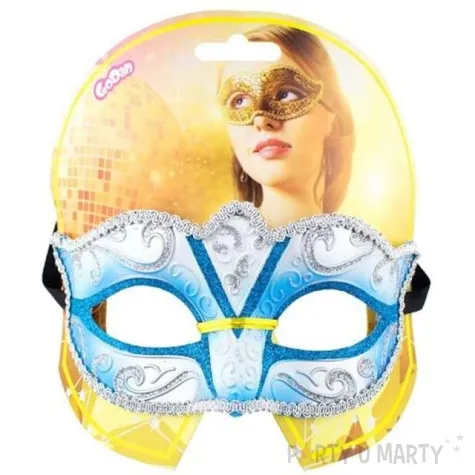 maska karnawalowa wenecja turkusowa