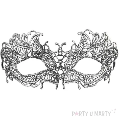 maska karnawalowa wenecka azurowa srebrny widmann