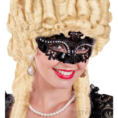 maska karnawalowa wenecka czarny widmann