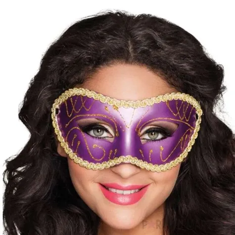 maska karnawalowa wenecka fioletowa godan