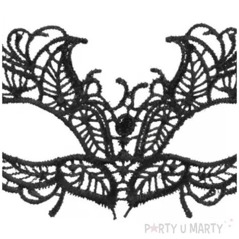 maska karnawalowa wenecka koronkowa czarny partydeco