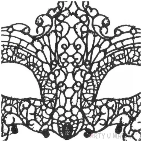 maska karnawalowa wenecka koronkowa czarny partydeco