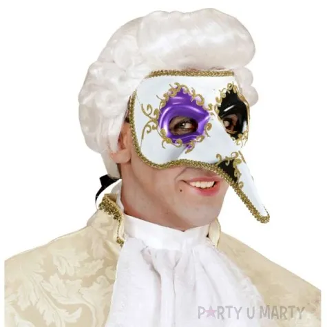 maska karnawalowa wenecka z nosem mix widmann