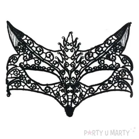 maska karnawalowa wilczyca azurowa czarny godan