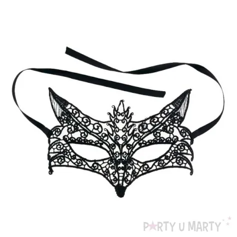 maska karnawalowa wilczyca azurowa czarny godan