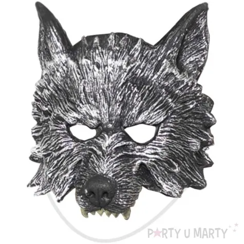 maska karnawalowa wilk gotycki szara smiffys