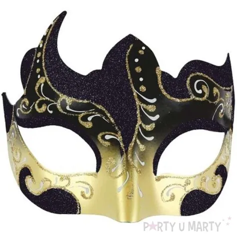 maska karnawalowa zatancz ze mna czarna