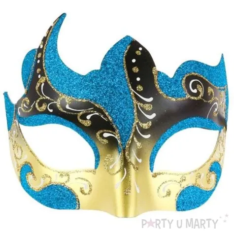 maska karnawalowa zatancz ze mna niebieska