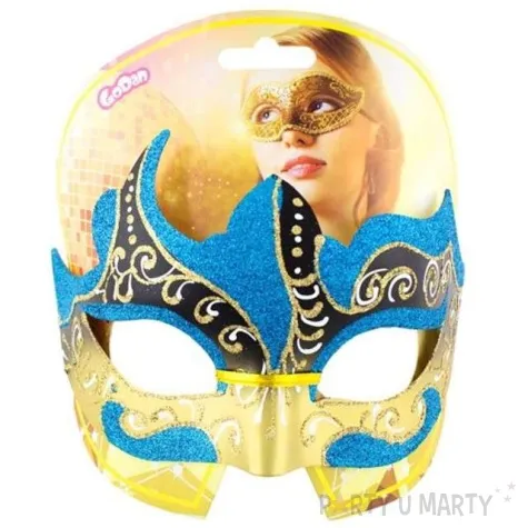 maska karnawalowa zatancz ze mna niebieska